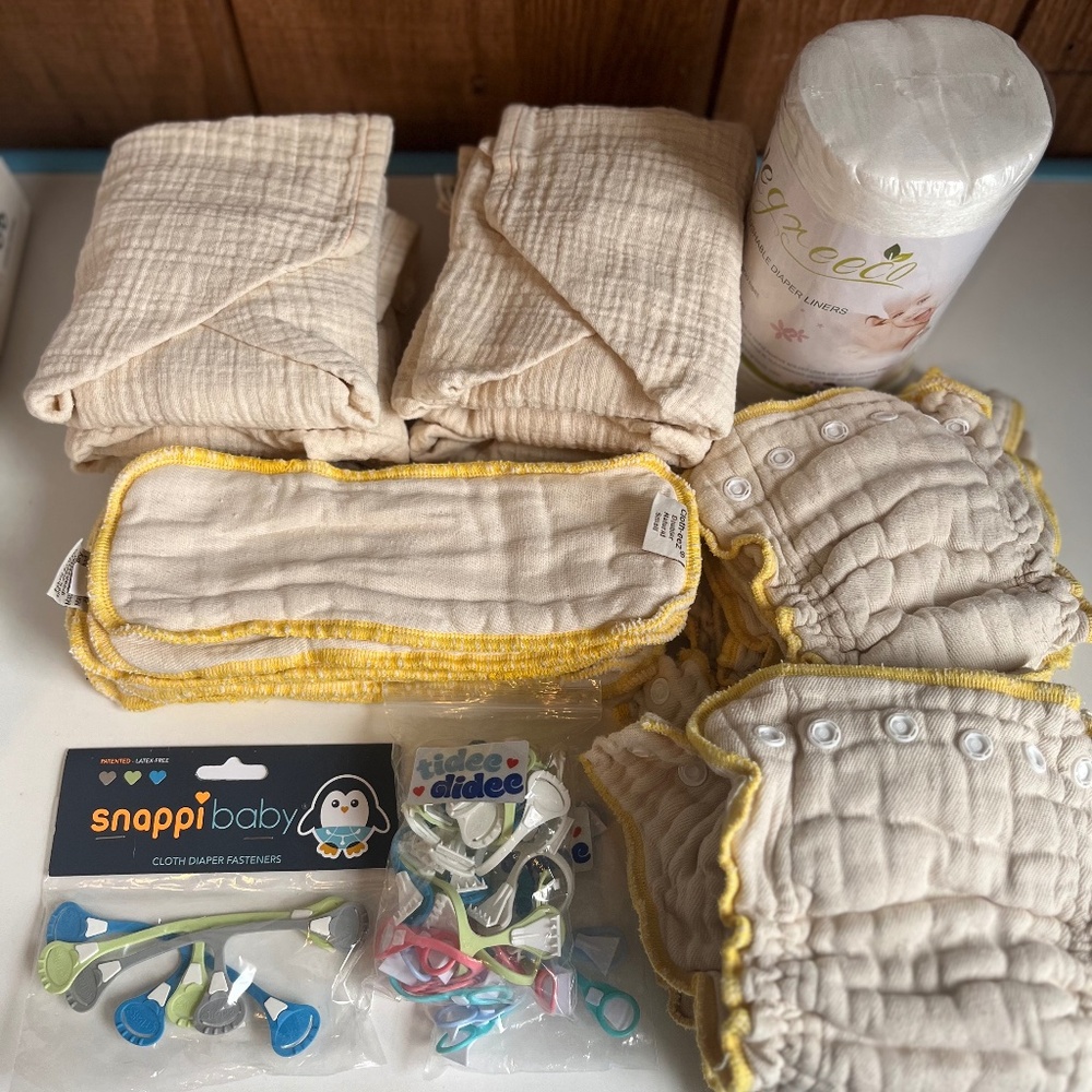UNUSED/NEW Cloth-eez/Green mountain newborn cloth diaper haul